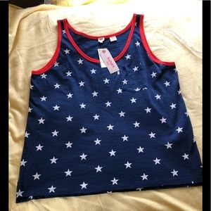 Women’s Levi’s Tank Top Patriotic Stars  XL NWT